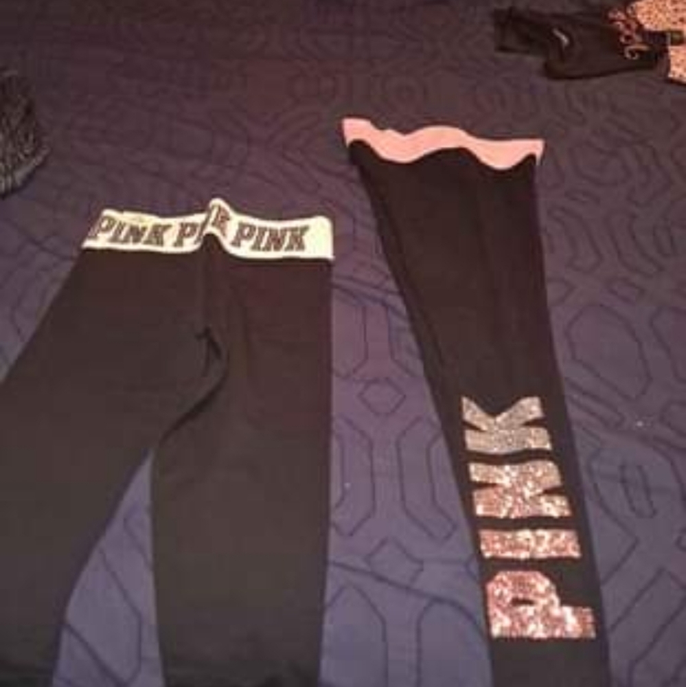 Victoria Secert Pink Leggings Size Small